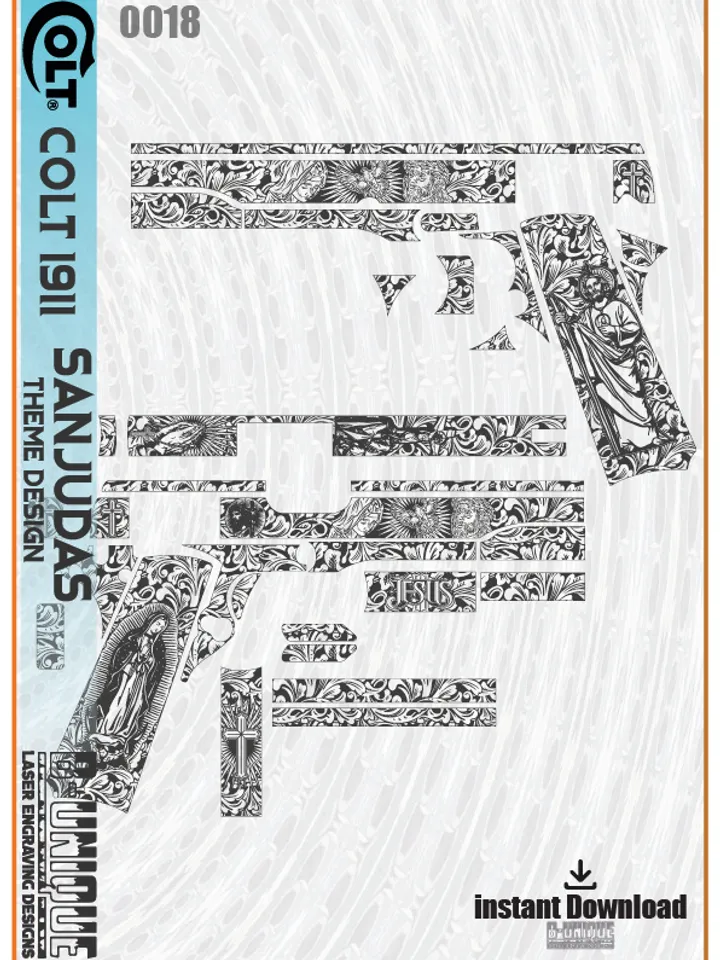 Colt 1911 Scroll & San judas Theme