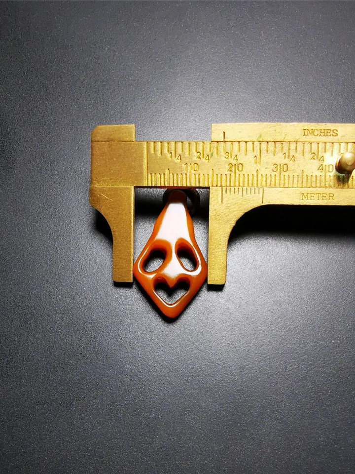 Gandhanra Tibetan Yak Bone Carved Amulet,Ghost Skull Pendant
