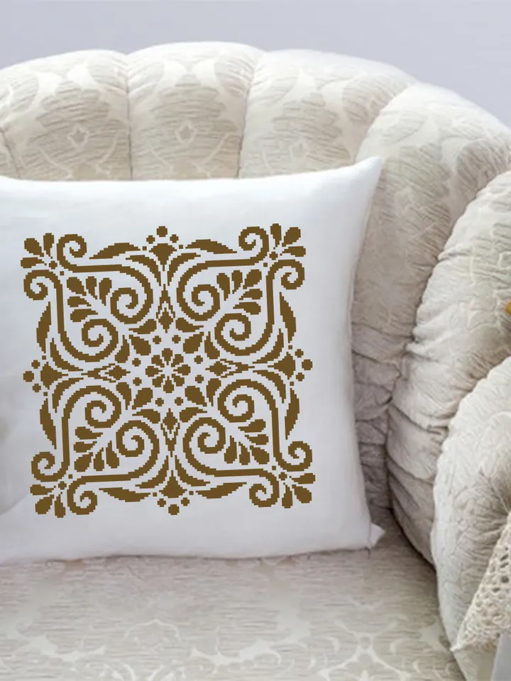 Square mandala cross stitch pattern download PDF Modern vintage ornament cross stitch chart Mandala pattern digital PDF, Home decor #M171