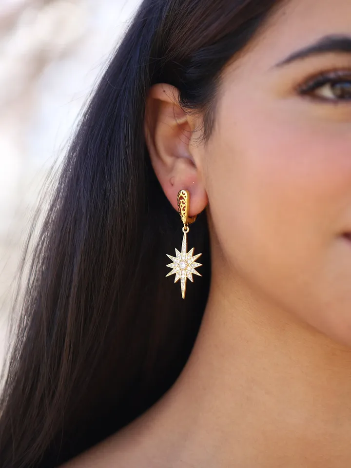 Boho Wedding Earrings, Celestial Wedding Earrings, Starburst Earrings, Gold Star Earrings, Sun earrings, Boho Statement Bridal Earrings,
