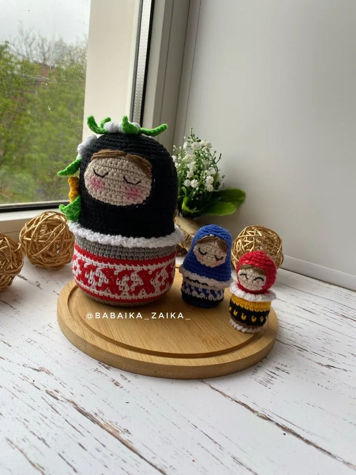 PDF Matryoshka Crochet Pattern Crochet Amigurumi Doll Pattern PDF Stuffed Toy Pattern English Pattern Amigurumi toy Crochet Matryoshka Doll