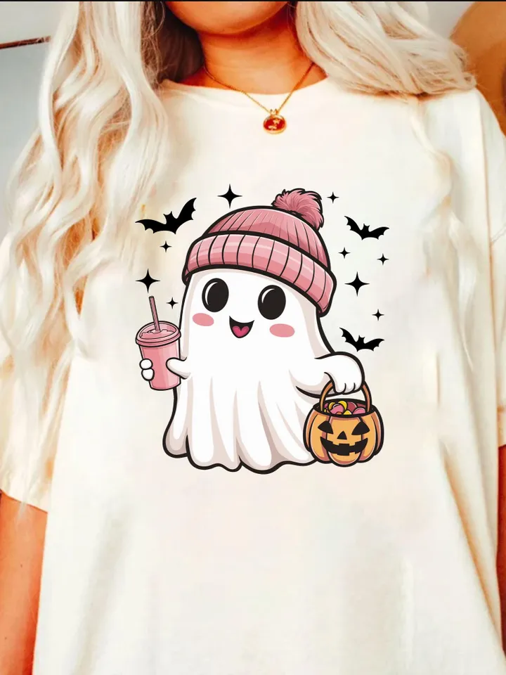 Cute Ghost Png, Halloween Png, Coffee Png, Cute Halloween Png, Spooky Cute Png, Spooky Png, Coquette Png, Kawaii Ghost Png, Baby Ghost Png