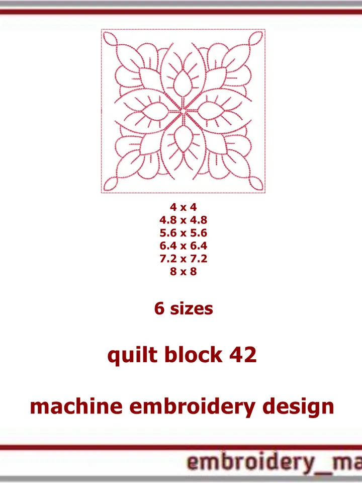Quilt Block 42 Quilting Designs by Embroidery Manavi 05