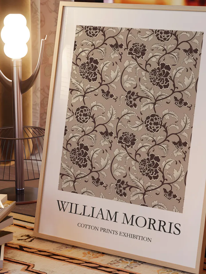 Vintage William Morris Poster Museum Style Wall Print Textile Pattern Digital Art Home Gallery Decor Classic Interior Design Piece Download