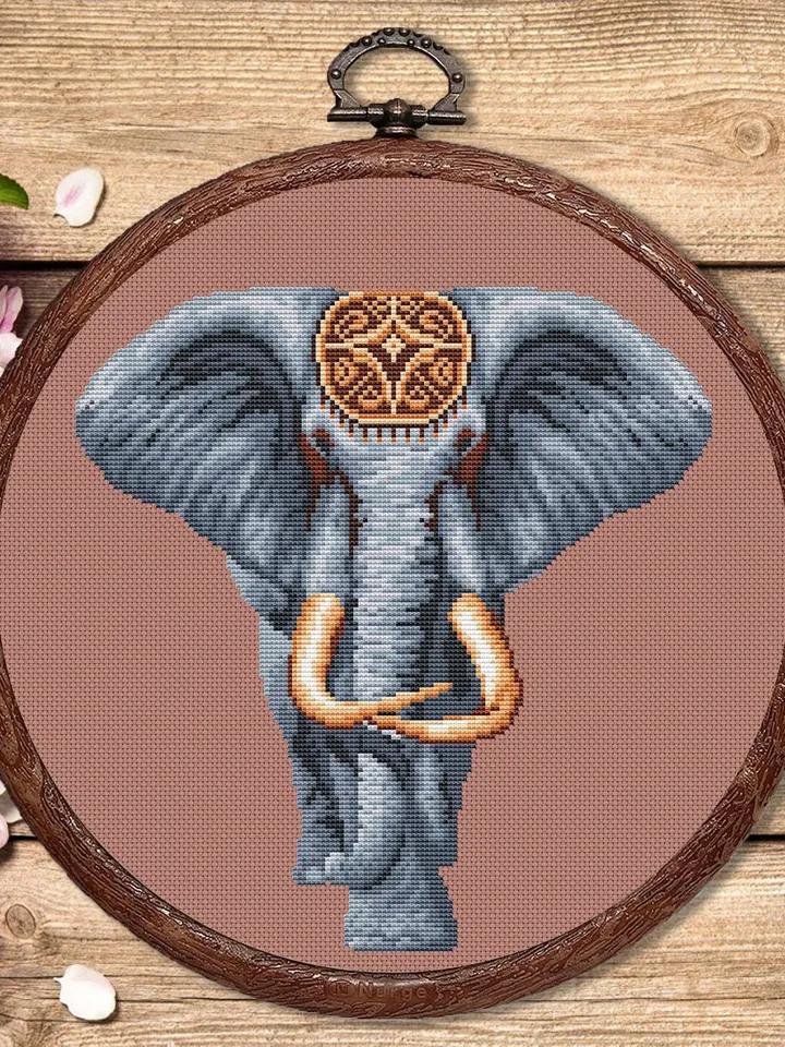 The Elephant Cross Stitch Pattern, Animal Cross Stitch, Embroidery Elephant, Savana Cross Stitch Pattern, Modern Cross Stitch #anm016