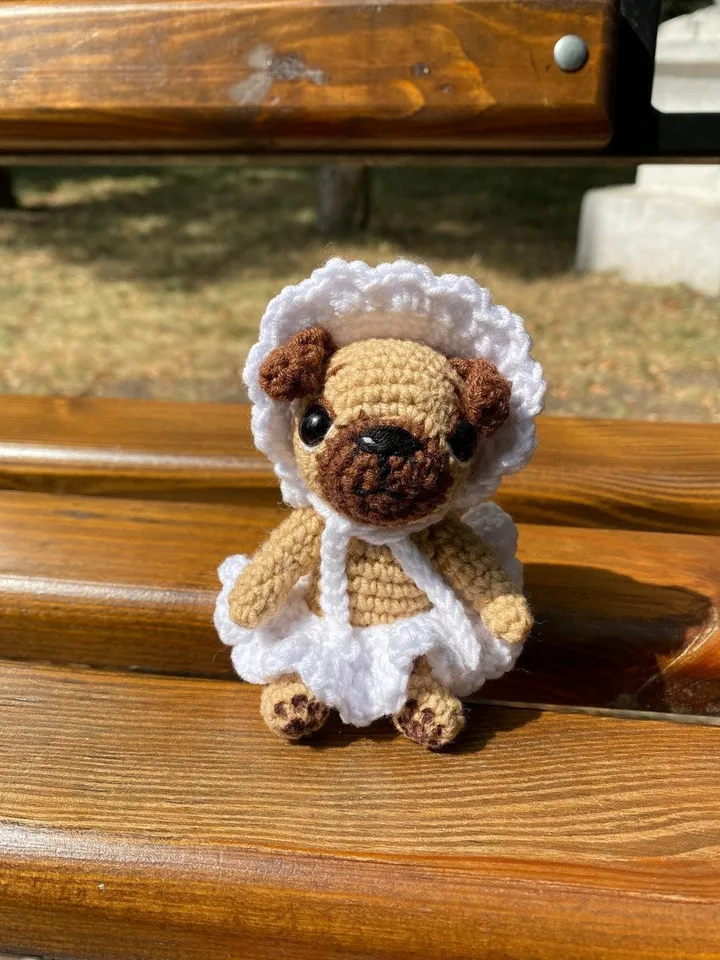 PDF Crochet Cute Pug Dog Puppy Amigurumi and Dogs Accessories, Crochet pattern Crochet Animal Pattern Crochet Pug Pattern Amigurumi baby toy
