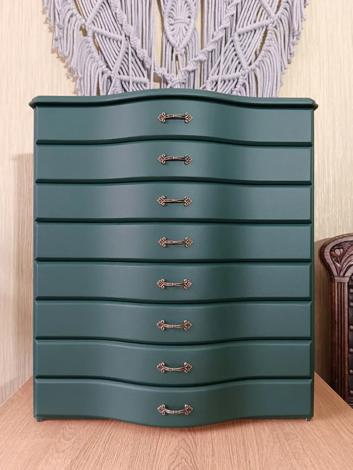 Moss Green Floss storage drawers cabinet for cross-stitching and embroidery