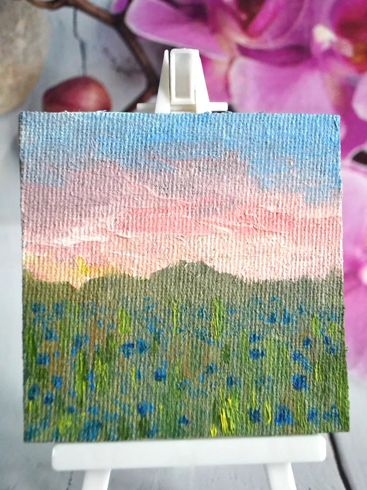 Painting “Cornflowers in the field”