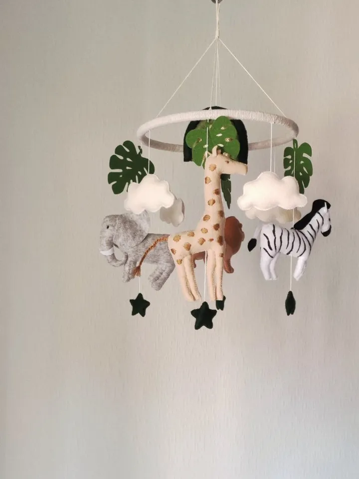 Baby mobile, crib mobile, safari mobile, neutral nursery decor