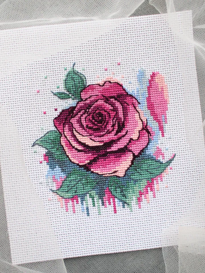 Cross stitch pattern Rose, PDF cross stitch pattern Flower