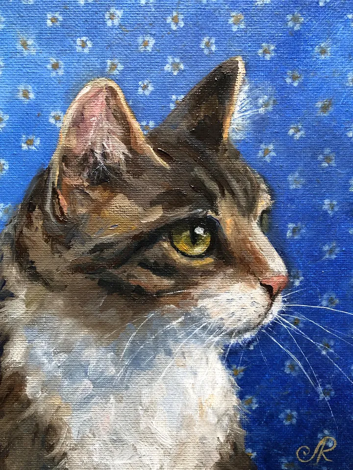 Cats Oil Painting Original Cat Portrait Animal Wall Art Pet Portrait