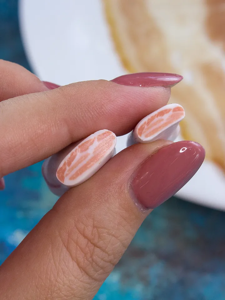 TUTORIAL Miniature raw bacon cane with polymer clay