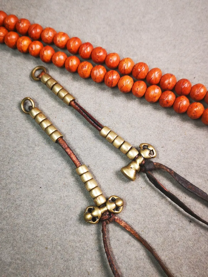Gandhanra Handmade Tibetan Buddhist Mala Counters,Prayer Bead Counters,with Dorje and Vajra,Made of Brass