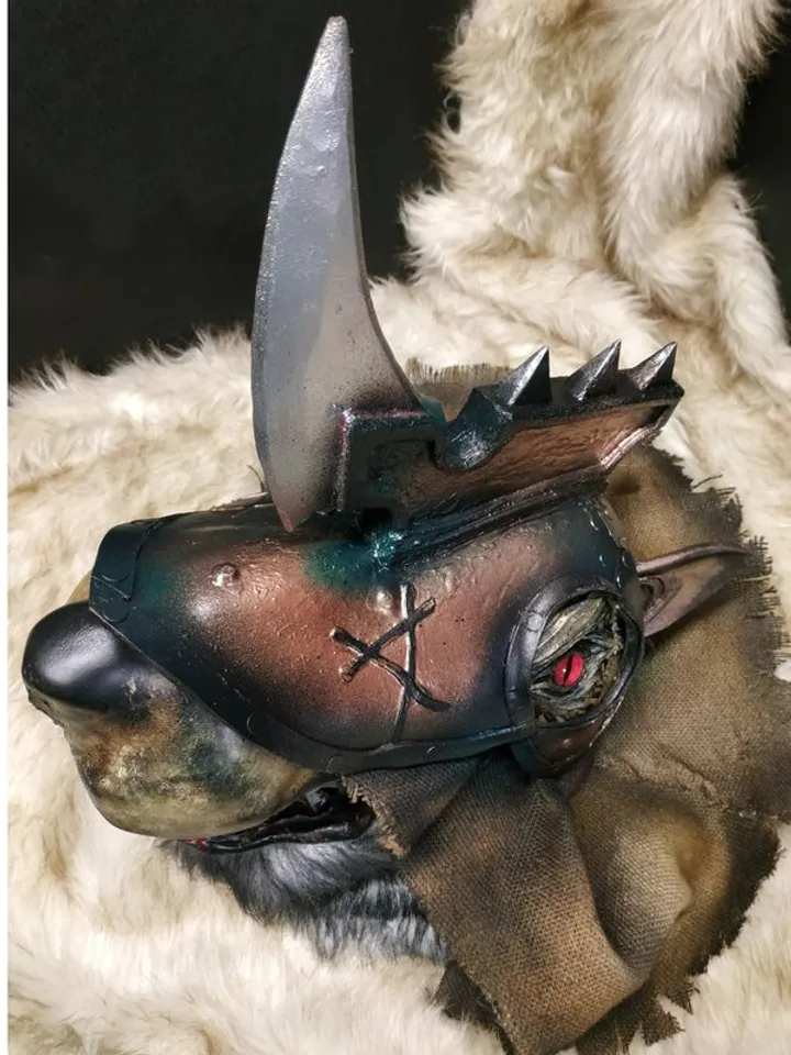Skaven - head mask - clan Mors - helmet - Warhammer - inspired - Fantasy Battle