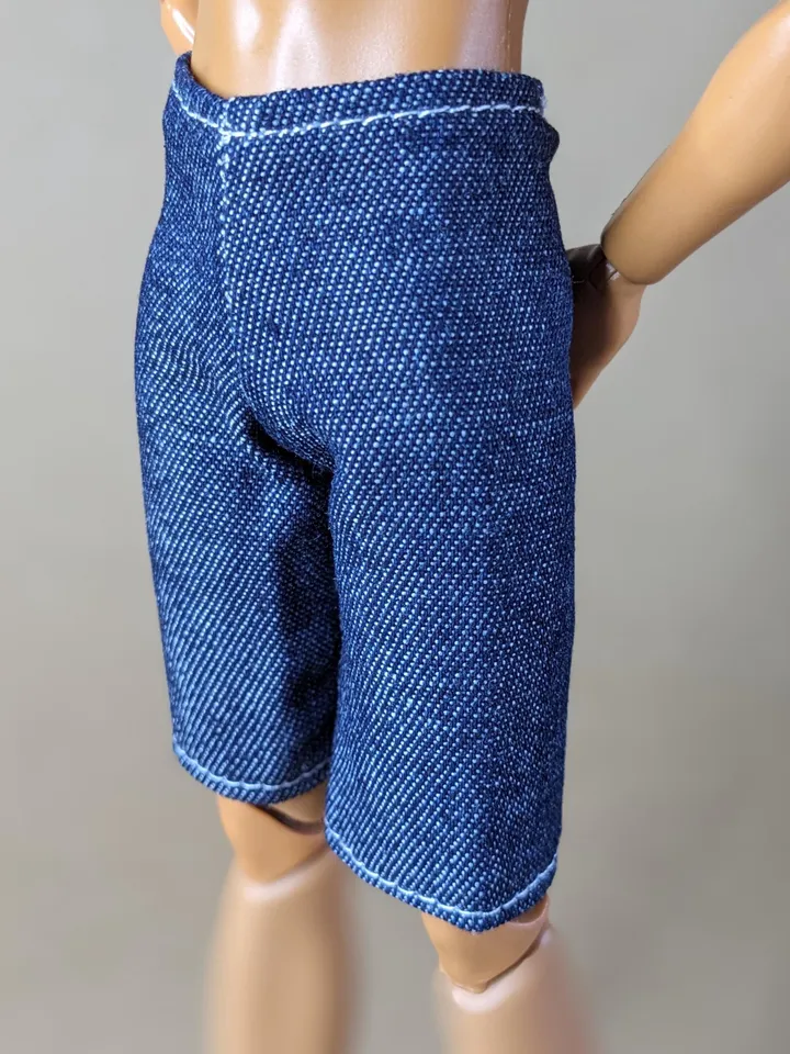 Blue shorts for 12 inch fashion male dolls