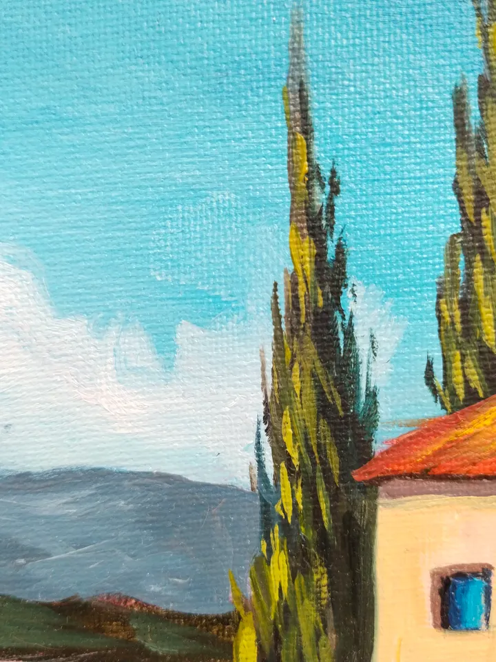 Lavender field oil painting