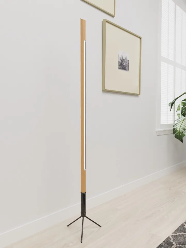 Modern minimalist wooden floor lamp