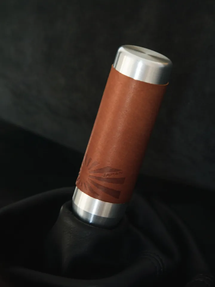 Custom made leather shift knob for manual honda acura toyota cars