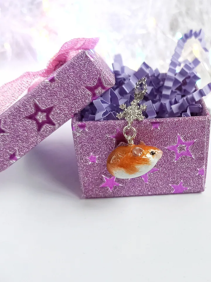 Red syrian hamster necklace (US discount)