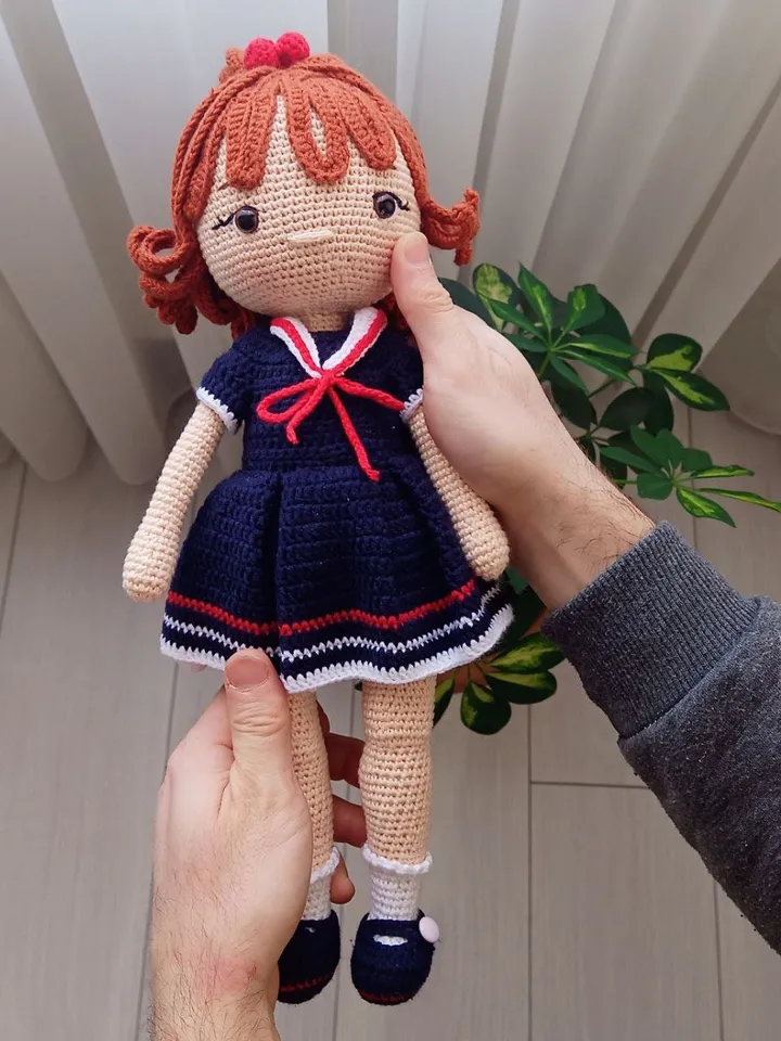 Crochet Doll, Personalized Doll, Personalized Baby Toys, Crochet For Sale, Stuffed Doll, Plush Toys, Princess Doll, Amigurumi Doll Finished