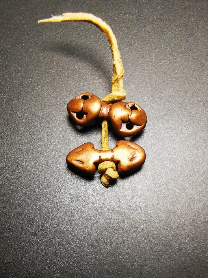 Gandhanra Antique Tibetan Amulet,Mini Vajra Bead Pendant for Mala Prayer Beads,Trantic Buddhism Dharma,Made of Red Copper