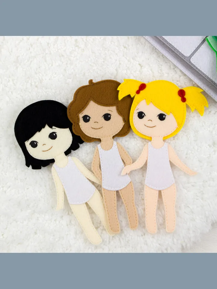 Felt Dolls Sewing Pattern