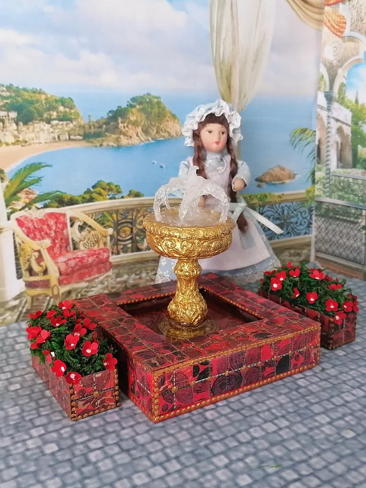 Miniature fountain. Fountain for the collection of dolls.