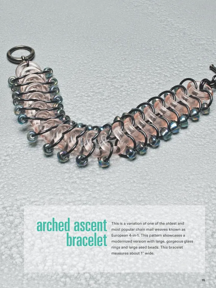 New Connections in Chain Mail Jewelry with Rubber and Glass Rings