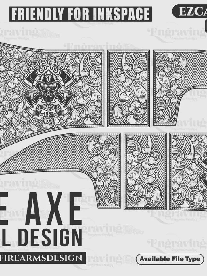 Fire axe SVG Ai8,lasercut,laserengraving,fiberlaser,engravingfiles,laserpattern,engravingdesign,engravingpattern