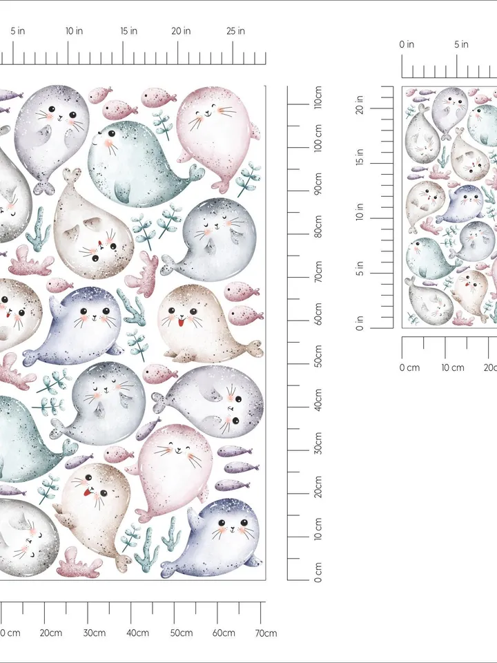 Seals Wall Decals Set Kids Stickers ek11