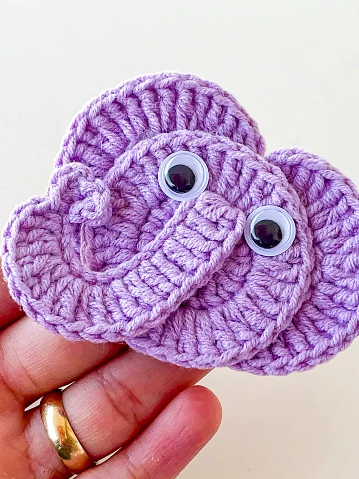 Cute Crochet Elephant Applique Pattern PDF, DIY Animal Motif, Amigurumi Elephant Patch, Handmade Decoration, Instant Download