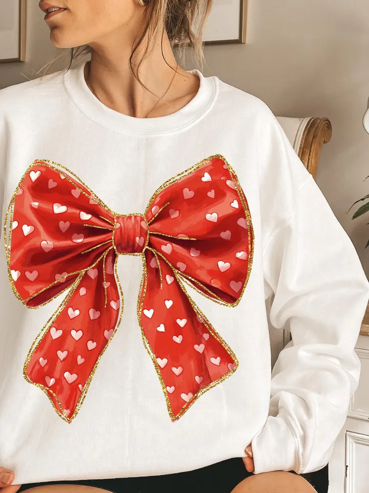 Valentine day Heart Coquette bow Png, Retro Valentine Shirt Design, Valentine Png, Valentine Love Png, Heart Valentine bow png
