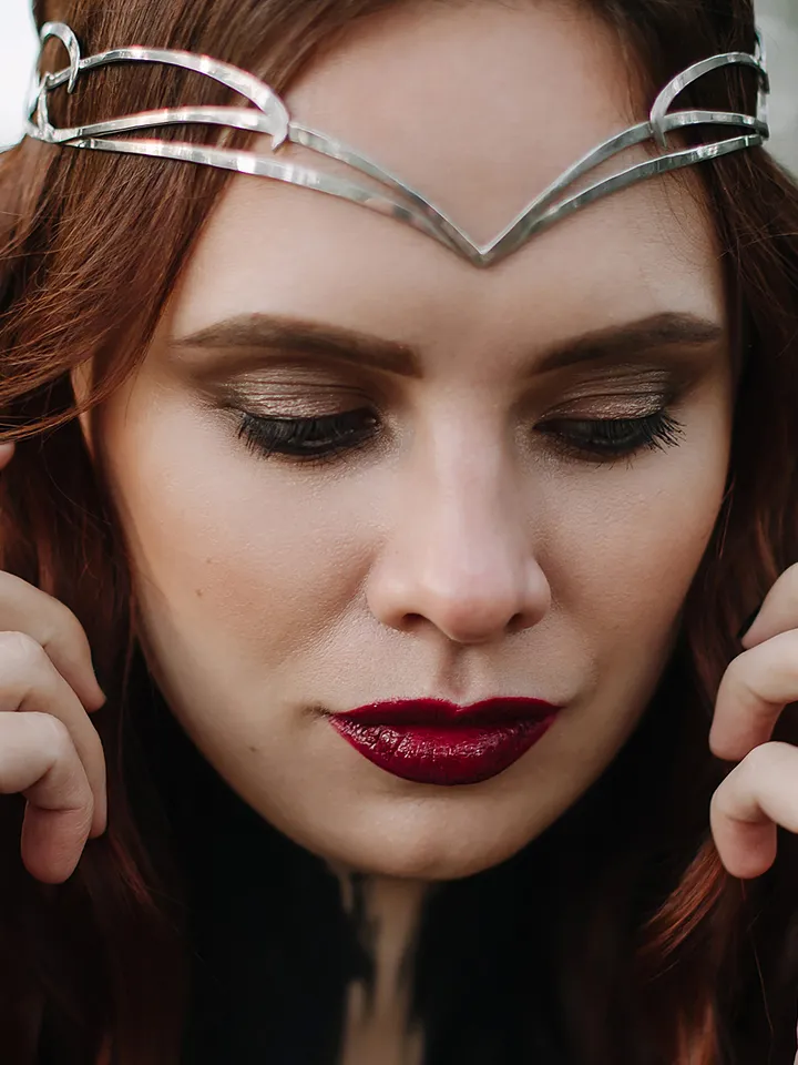 Witchcraft accessory pagan Jewelry elves and fairies dark witch tiara wiccan goddess diadem Crown pagan priestess Etaine