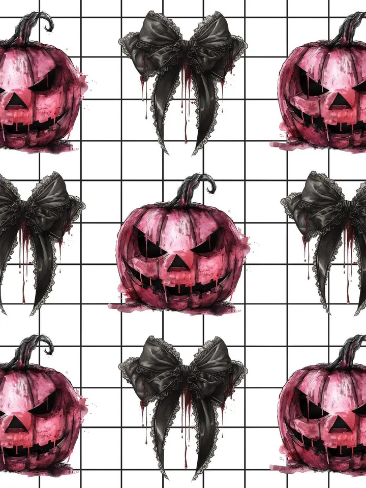 Halloween Horror tshirt design PNG sublimation, Spooky Season png, Gothic png, Coquette Bow Halloween png clipart, Horror pumpkin png