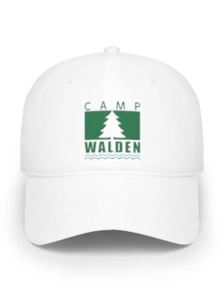 Camp Walden Red Low Profile Baseball Cap - Outdoor Adventure Hat, Summer Vacation Gear, Camping Accessory, Gift for Nature Lovers, Unisex