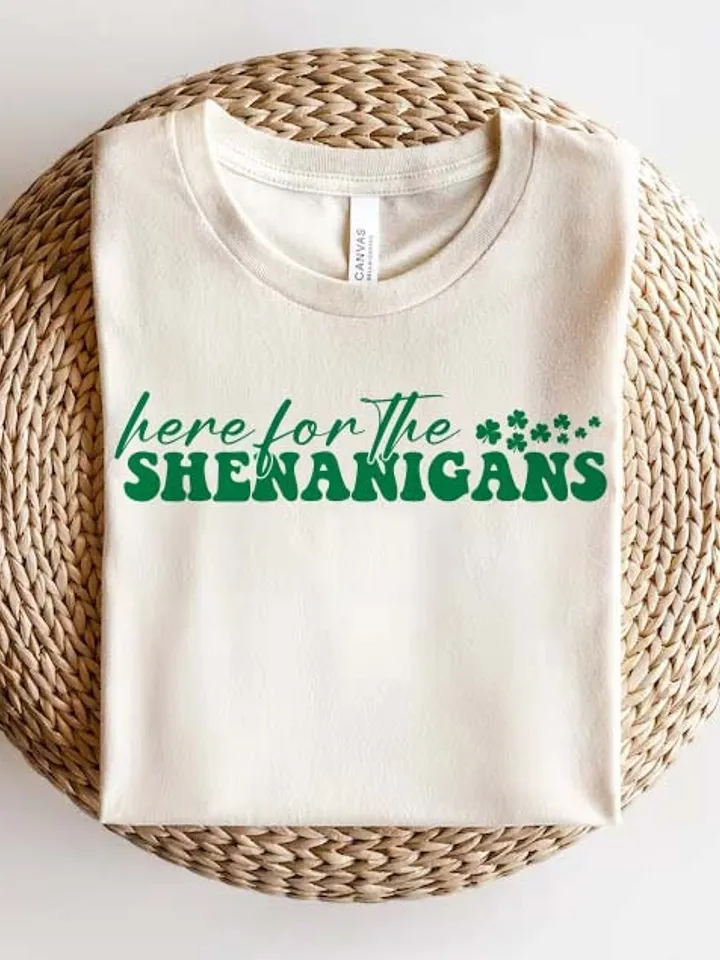 Here for Shenanigans SVG PNG PDF, Lucky Svg, St Patricks Day Svg, St Patricks Shirt, St Paddys Day Svg, Irish Svg, Funny St Patricks Day Svg