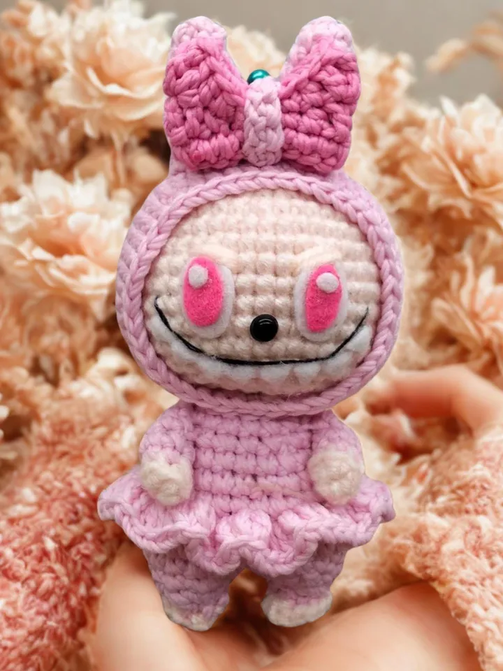 Smiling Bunny CROCHET PATTERN, Labubu Crochet Pattern, Labubu Inspired Amigurumi Plushies, Cute Monster Rabbit Toy, Ugly sweetie Lafufu