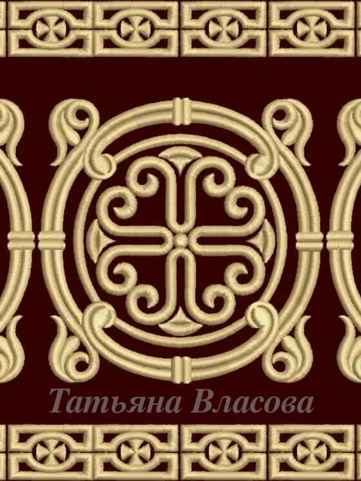 An "altar" set of designs for machine embroidery.