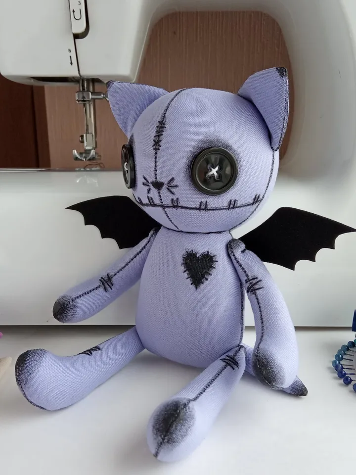 Handmade Cat Doll – Purple