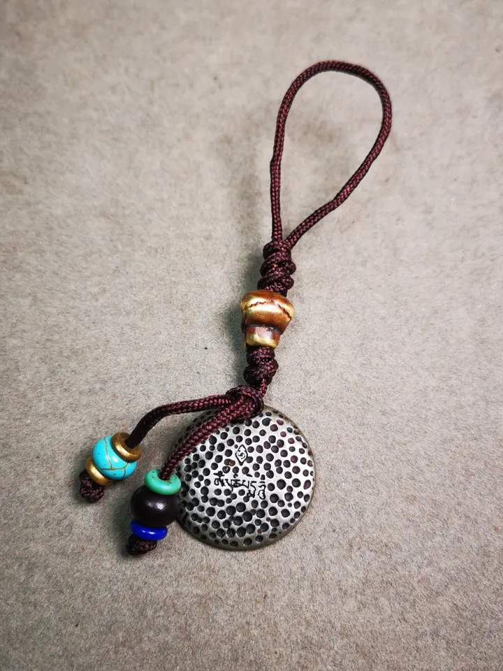 Gandhanra Handmade Tibetan Amulet Badge,Mahakala Pendant, Buddhist Protector Deity