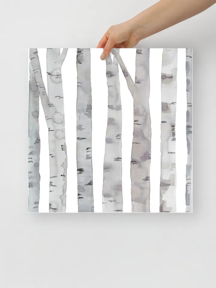 Tree Birch Art Print, Watercolor Forest, Modern Tree Art, Branches Wall Art, Contemporary Tree, Bedroom Wall Art