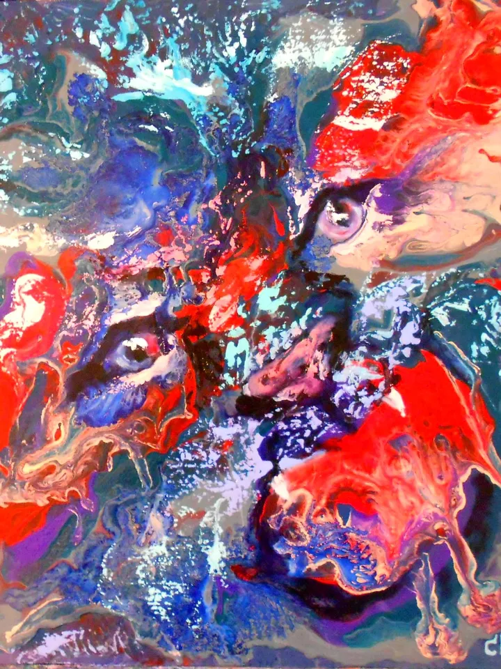Animal Bright Oil Painting Abstraction Art Original Tiger Beast Artist Svinar Oksana