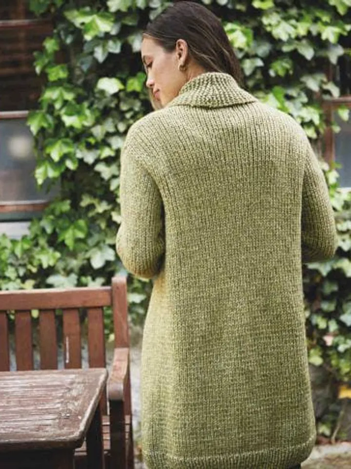Cardigan pattern long women cardigan knitting pattern PDF easy simple pattern