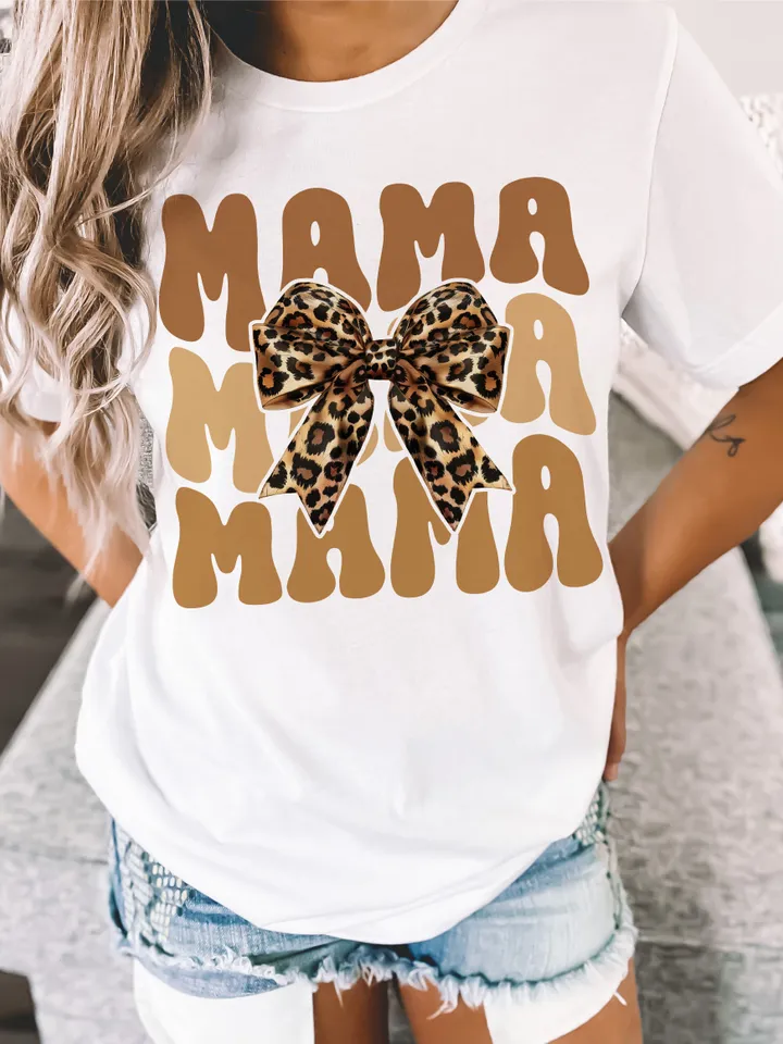Cheetah Coquette bow png, Mama png design sublimation png retro mama png mothers day png design varsity mama png Coquette png leopard design