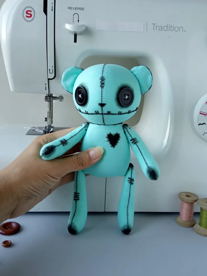 Handmade Bear Doll – Mint