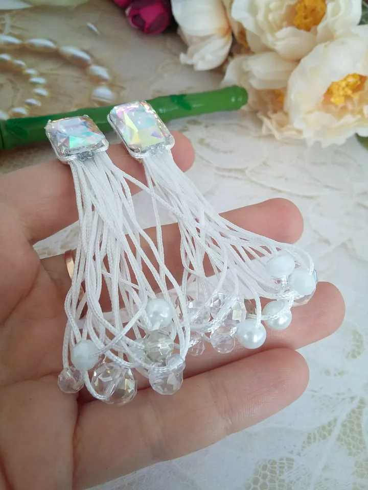 long spectacular earrings with rhinestones, fringe, large earrings for photo shoots, parties, stud earrings with tassels,rhinestone drops