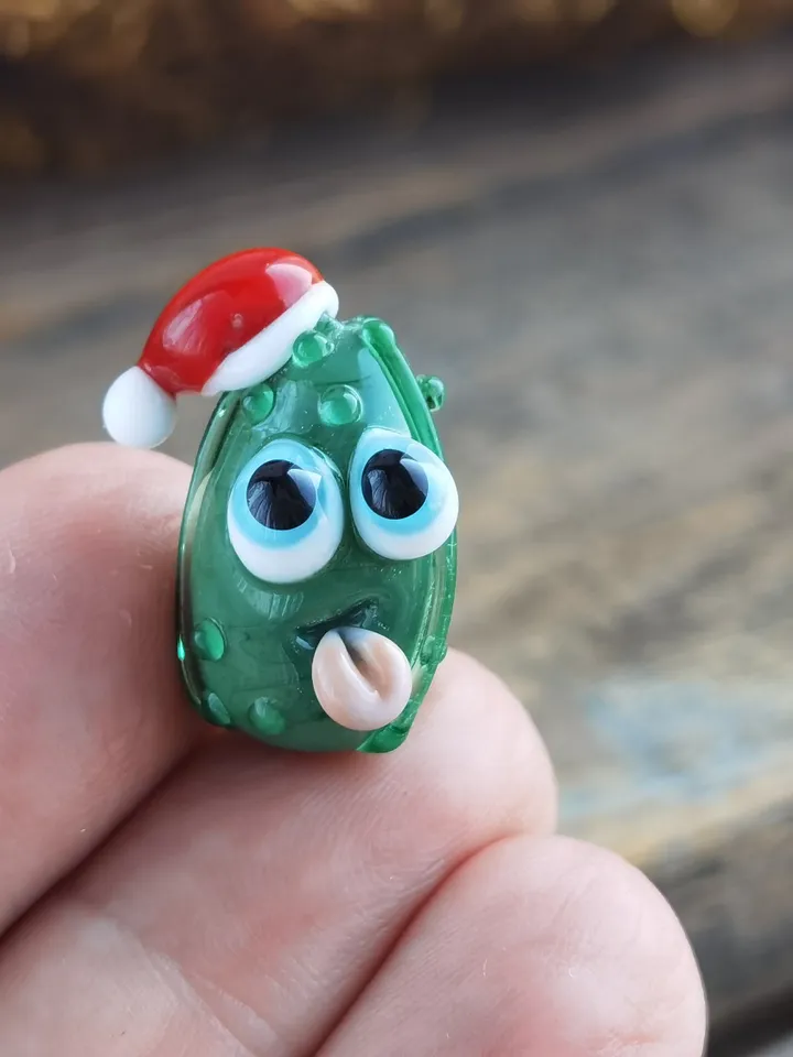 Pickle ornaments miniature pickle tiny glass animals cucumber figurine Christmas ornaments Glass pickle decor pickle gifts Car