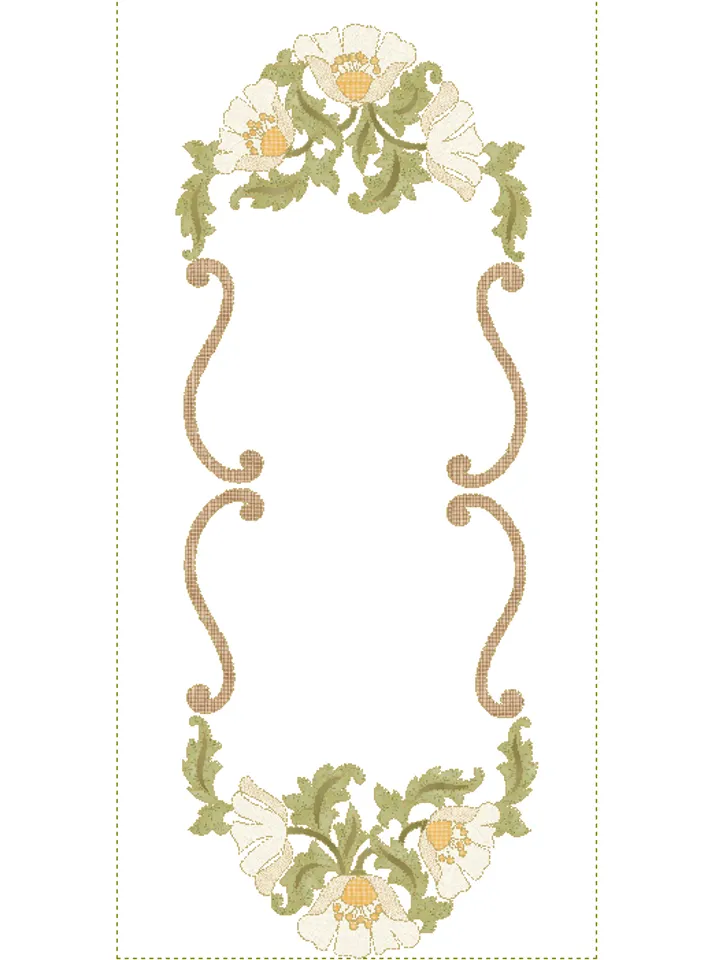 Pattern Applique for creating a quilted table runner "Blooming Symphony" in the format PDF