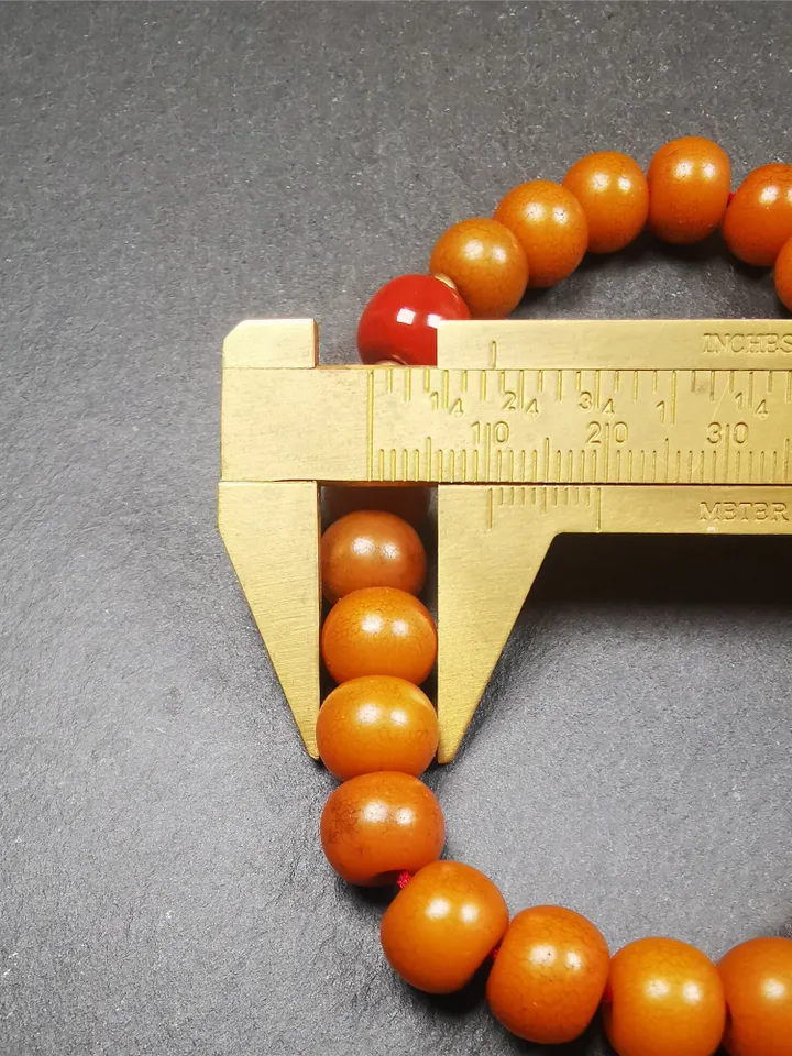 Gandhanra Handmade Tibetan Bracelet Mala,24pcs Corypha Linn Seed Beads,Prayer Beads ,Diameter 0.4", Circumference 8.7"