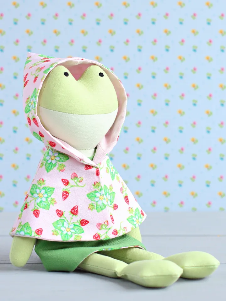 2 PDF Frog Family (Large Frog and Mini Frog Stuffed Animals) Sewing Patterns Bundle